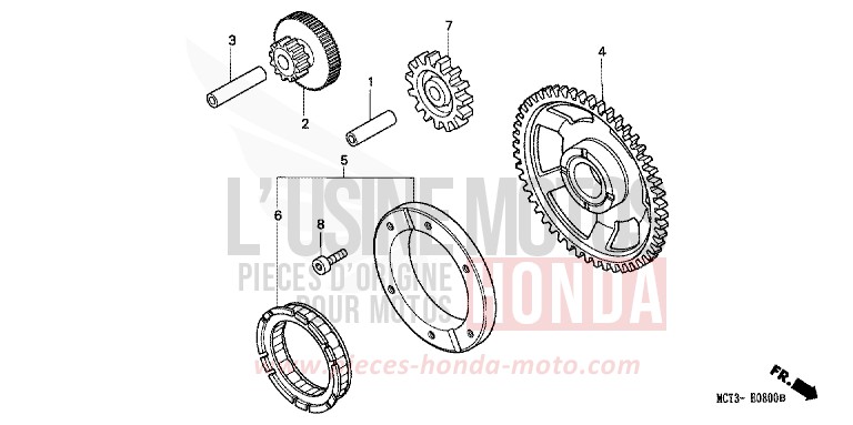 ANLASSERKUPPLUNG von Silver Wing FORCE SILVER METALLIC (NH411) von 2003